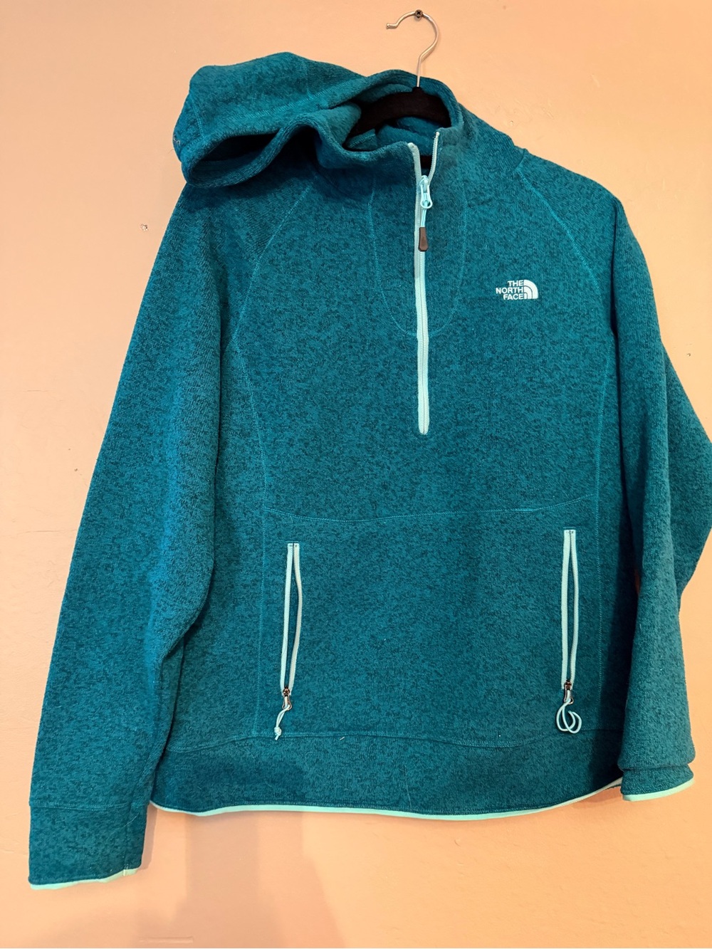 The North Face Women’s Teal Half-Zip Hooded Sweater